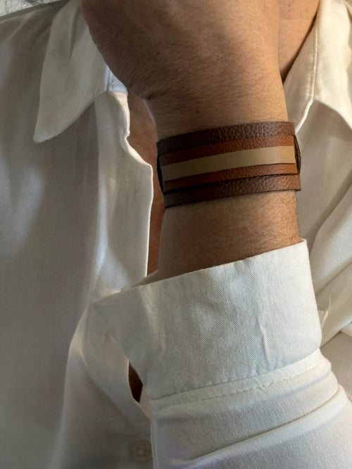 Courage Bracelet. Camel y mostaza