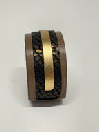 Courage Bracelet. Taupe y dorado