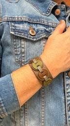 Kindness Bracelet. Taupe y verdes